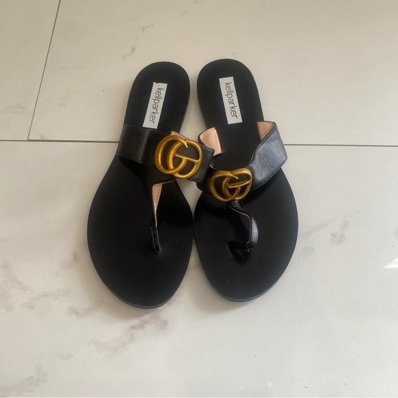 - Kellparker Brielle Black G Thong Sandals - Picture 1 of 7